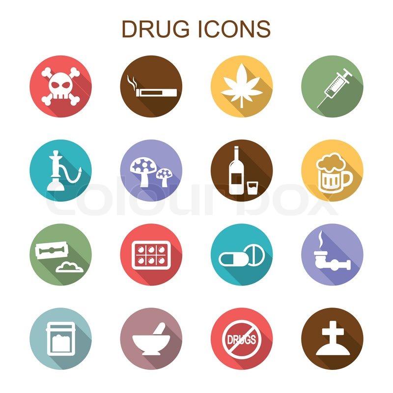 Drugs Icons Flat Royalty Free Vector Image - VectorStock