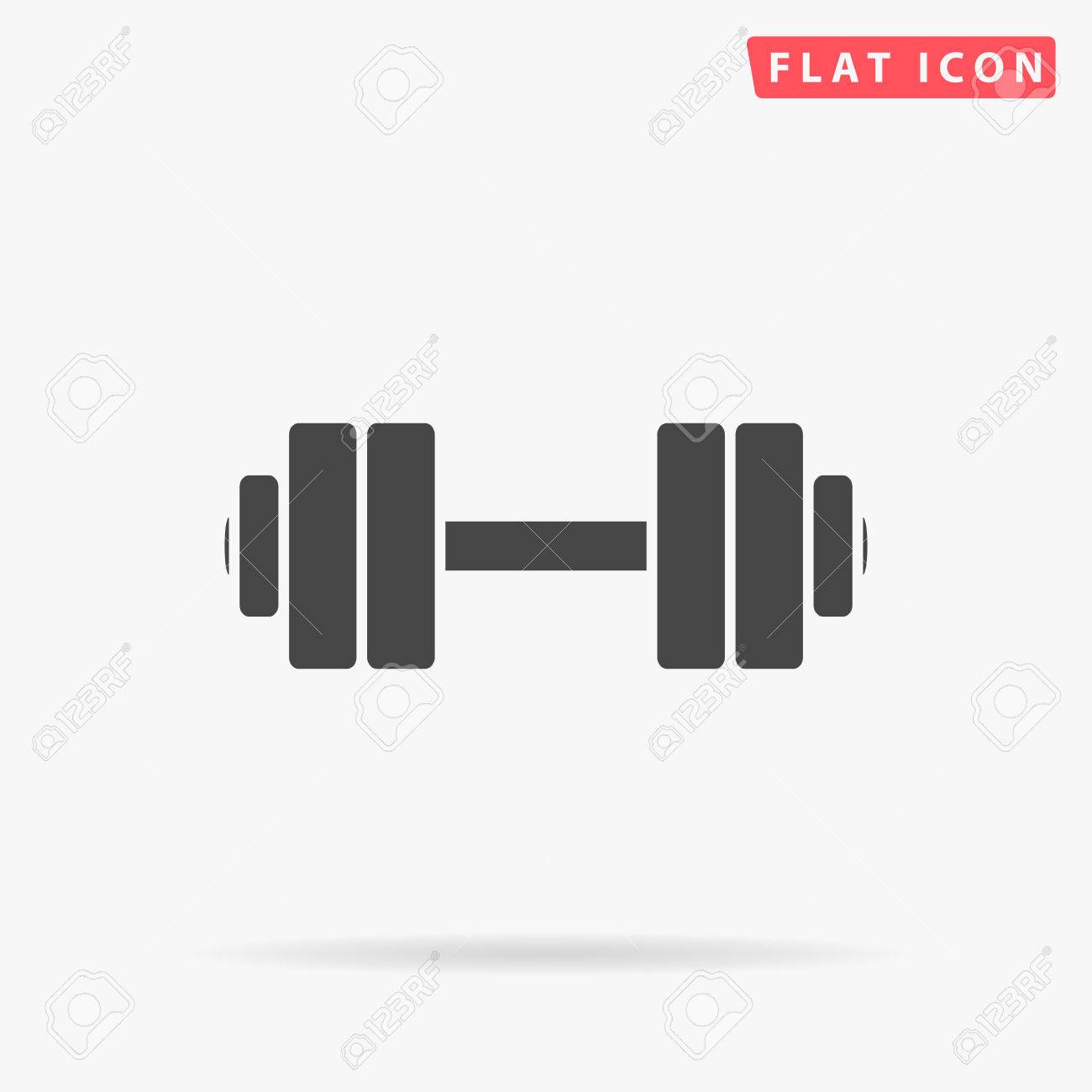 dumbbell icon vector, solid logo Stock Photo, Royalty Free Image 