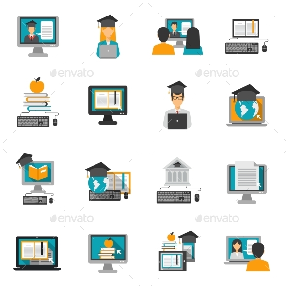 10 online learning icon packs - Vector icon packs - SVG, PSD, PNG 