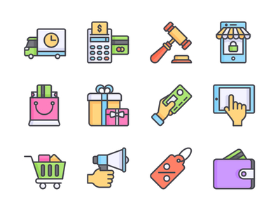 100 Ecommerce Icons Set Of Vector Graphic Icon Eps 10 ,sign And 