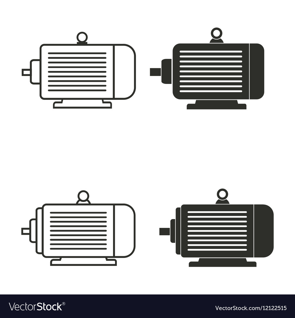 Electric Motor Icon On White Background Royalty Free Cliparts 
