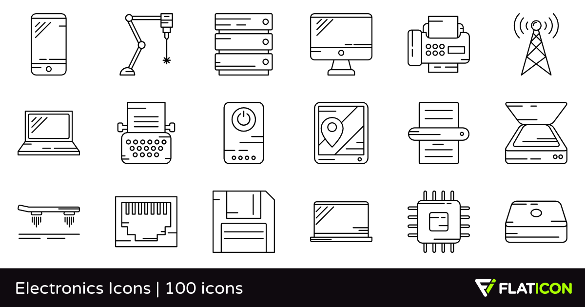 CLIPART ELECTRONIC ICONS SET | Icons | Icon Library | Icon set, Icons 