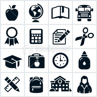 School Education Icons Stock Vector 256630495 - 