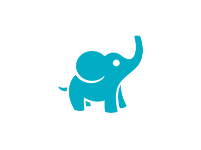 Decorated elephant icon, simple style  Stock Vector 