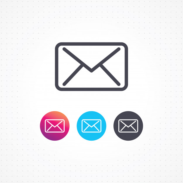 Colored business cards with email icon vector illustration 
