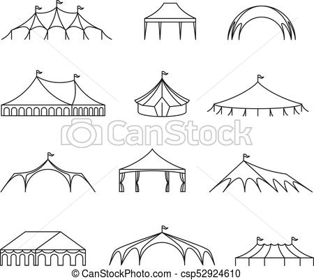 Arena, background, carnival, circus, event, tent, white icon 