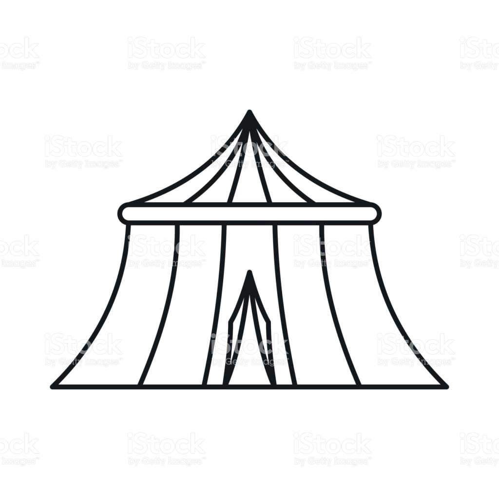Red circus tent icon | Stock Vector | Colourbox