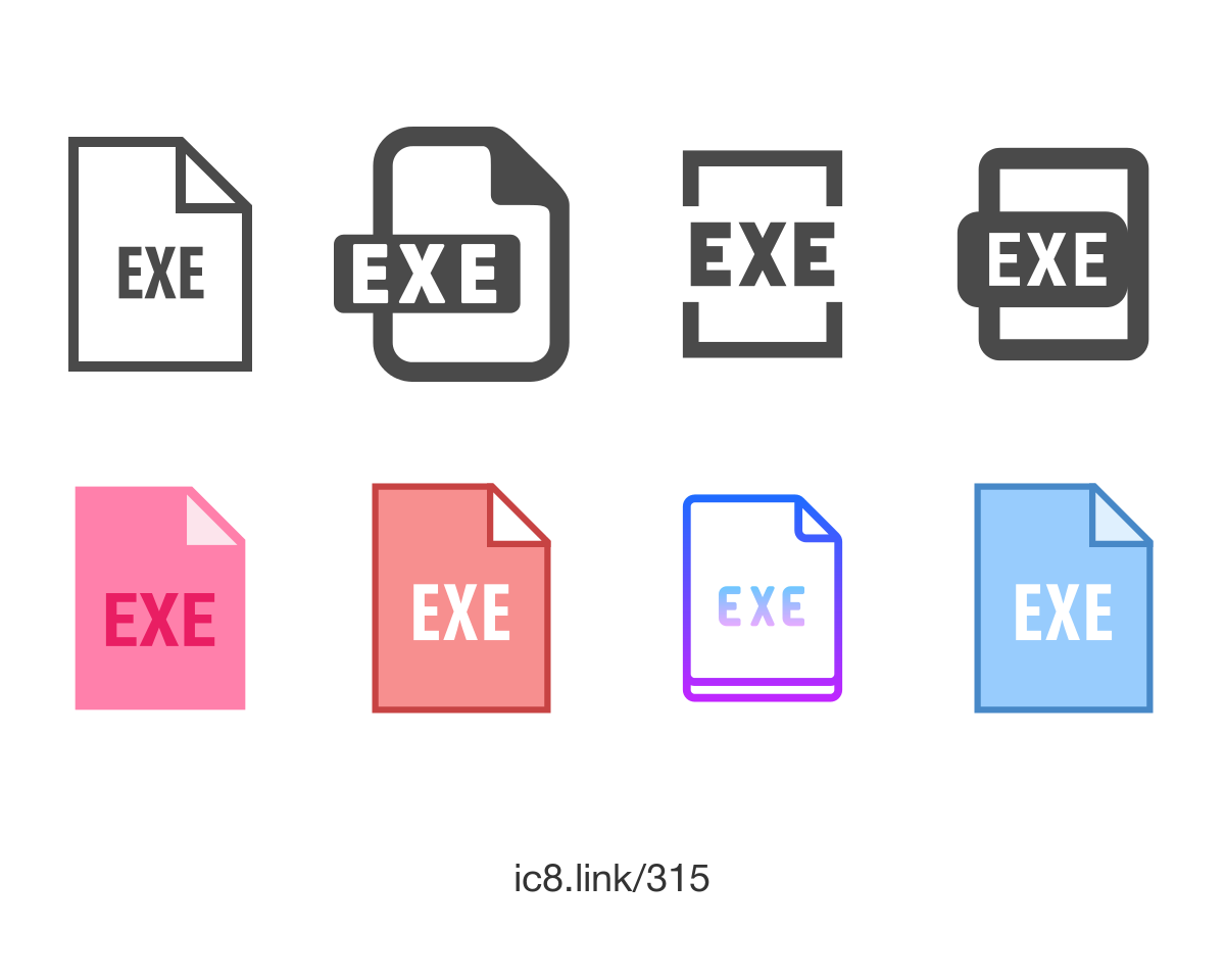 File, Exe, Extension, fie type icon