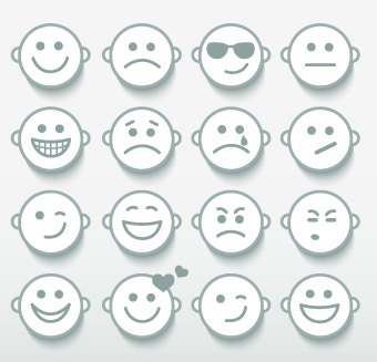 Different Face Expression icon vector 03 - Emoticons Icons free 