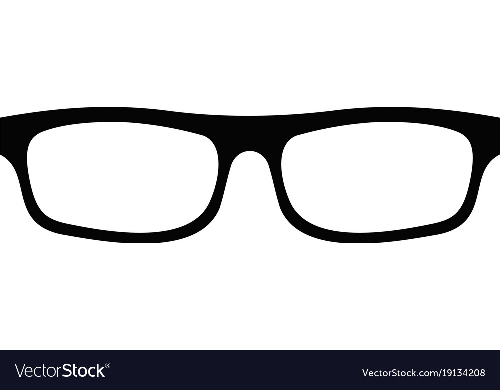 Eyeglasses icon simple Royalty Free Vector Image