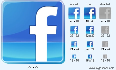 Facebook Icon - Large Delicious Icons 