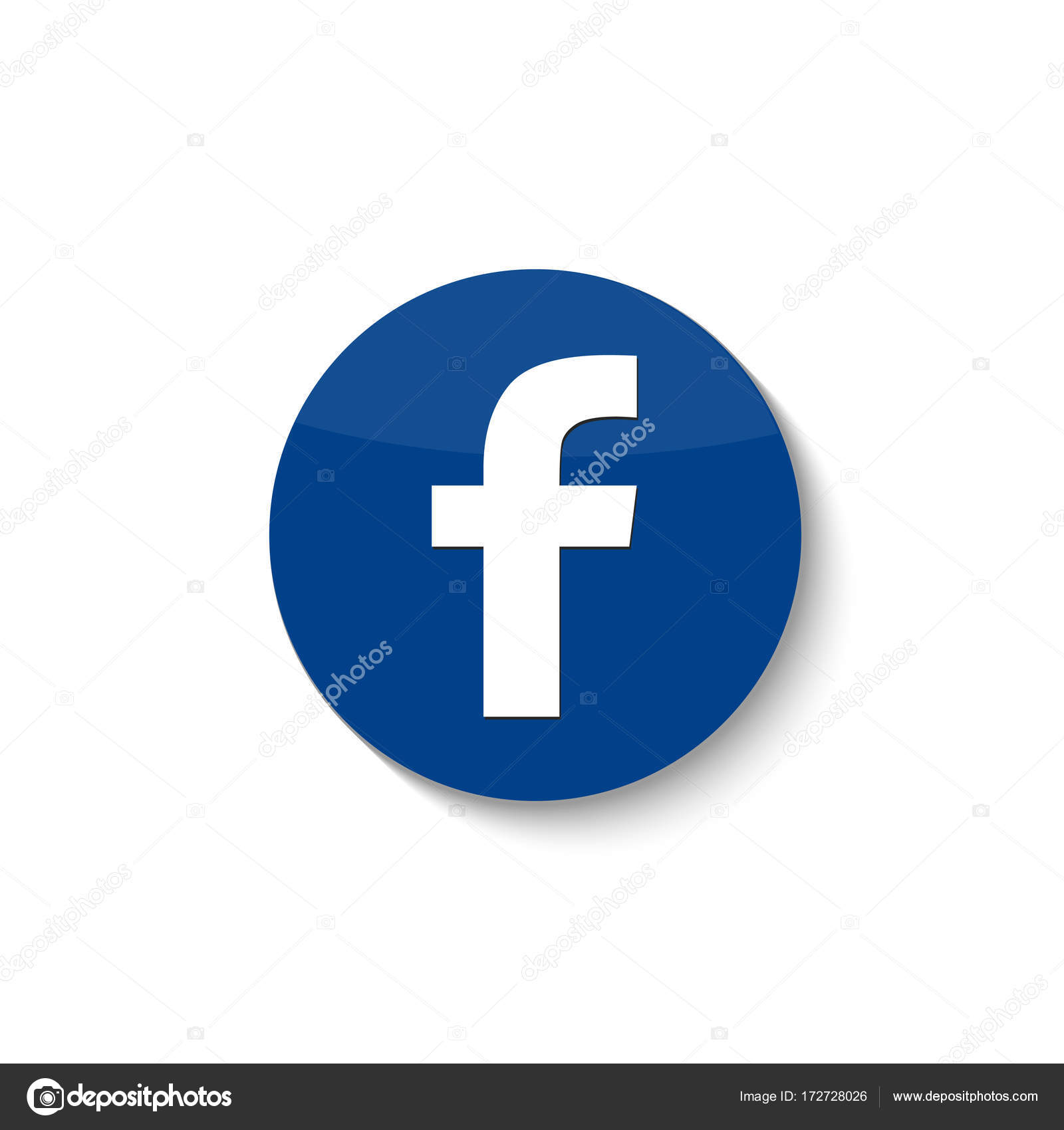 Facebook logotype social network icon Royalty Free Vector