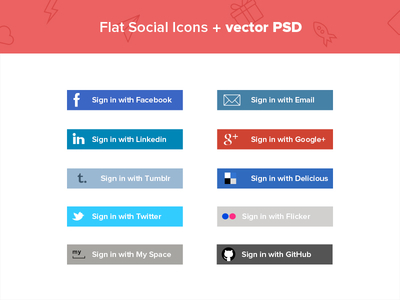 Facebook icon collection in flat design Vector | Free Download