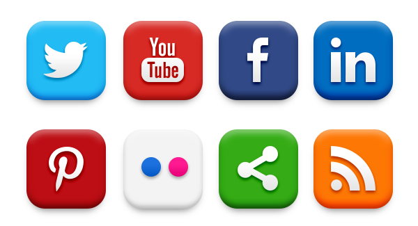 Set Of Popular Social Media Logos Vector Web Icon Editorial 