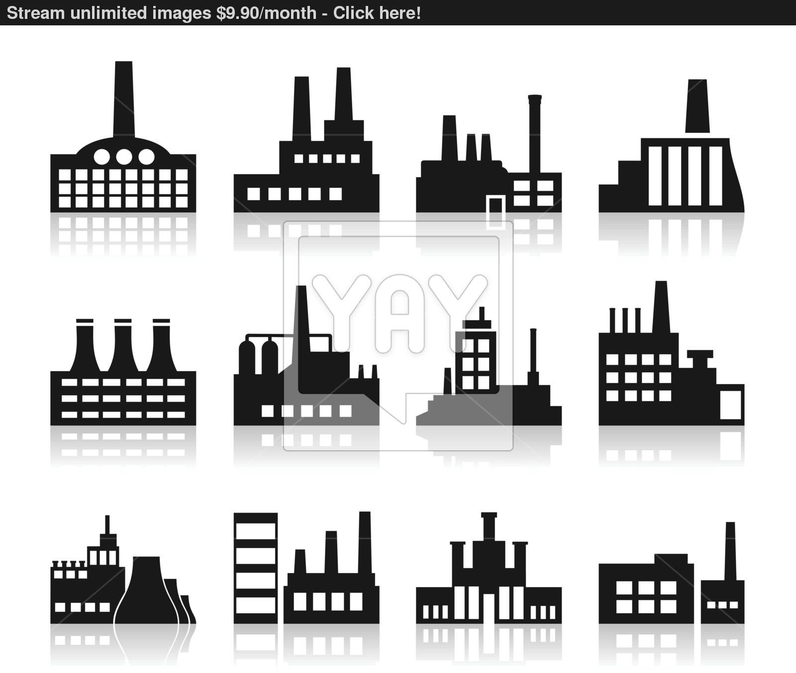 Pack Of Factory Vector Icons - Download Free Vector Art, Stock 