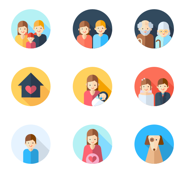42 family icon packs - Vector icon packs - SVG, PSD, PNG, EPS 