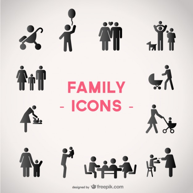 Free Flat Family Vector Icon Set - Download Free Vector Art, Stock 