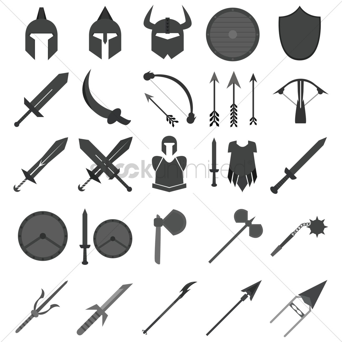 Line fantasy icons. Simple set of fantasy related vector 