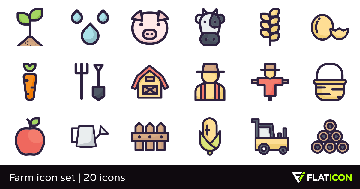 Free icons: sustainable food and farming