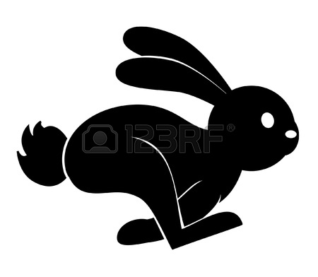 Rabbit jump symbol | Stock Vector | Colourbox