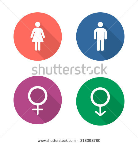 female gender symbol icon shadow  Stock Vector  jemastock #141506286