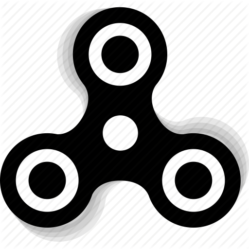 White fidget spinner icon flat style Royalty Free Vector