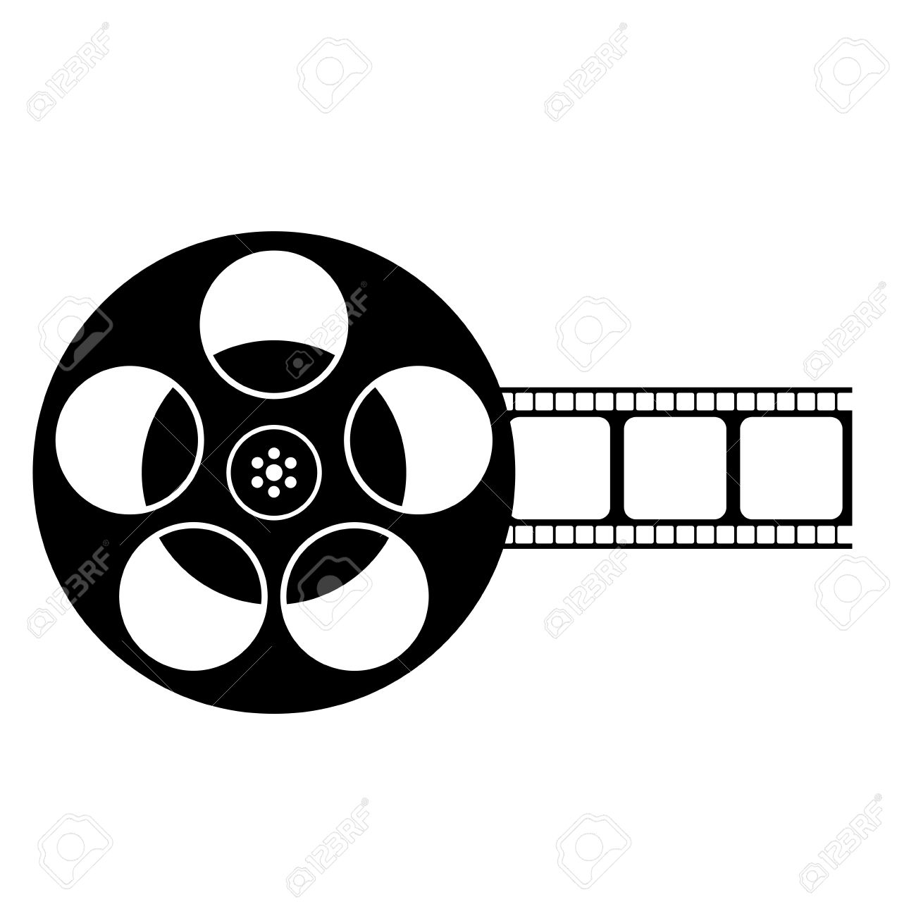 Set of simple film icons Royalty Free Vector Image