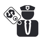 Policeman fine icon  Stock Vector  MyVector #46008523