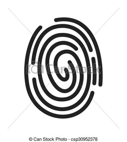 Fingerprint icons. Simple set of fingerprint related vector 