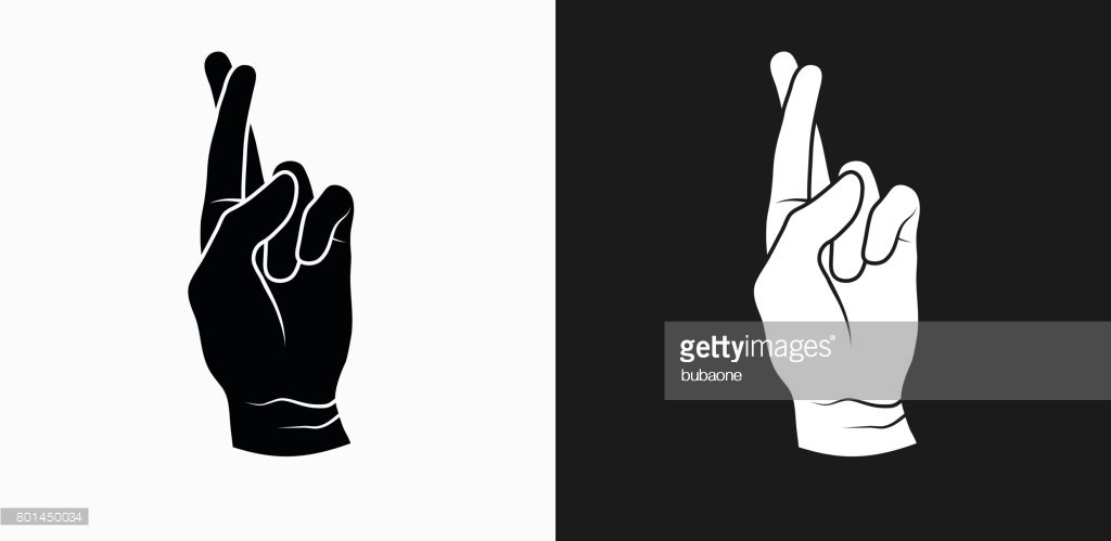 Hand Showing Fingers Crossed Hand Gesture Stock Vector 1014889999 