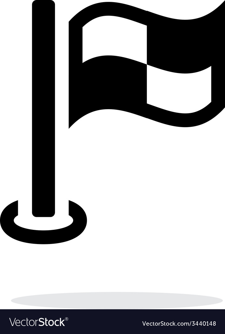 The Checkered Flag Icon. Finish Symbol. Flat Vector Illustration 