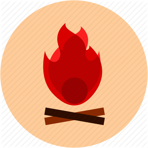 Forest fire flat icon Royalty Free Vector Image