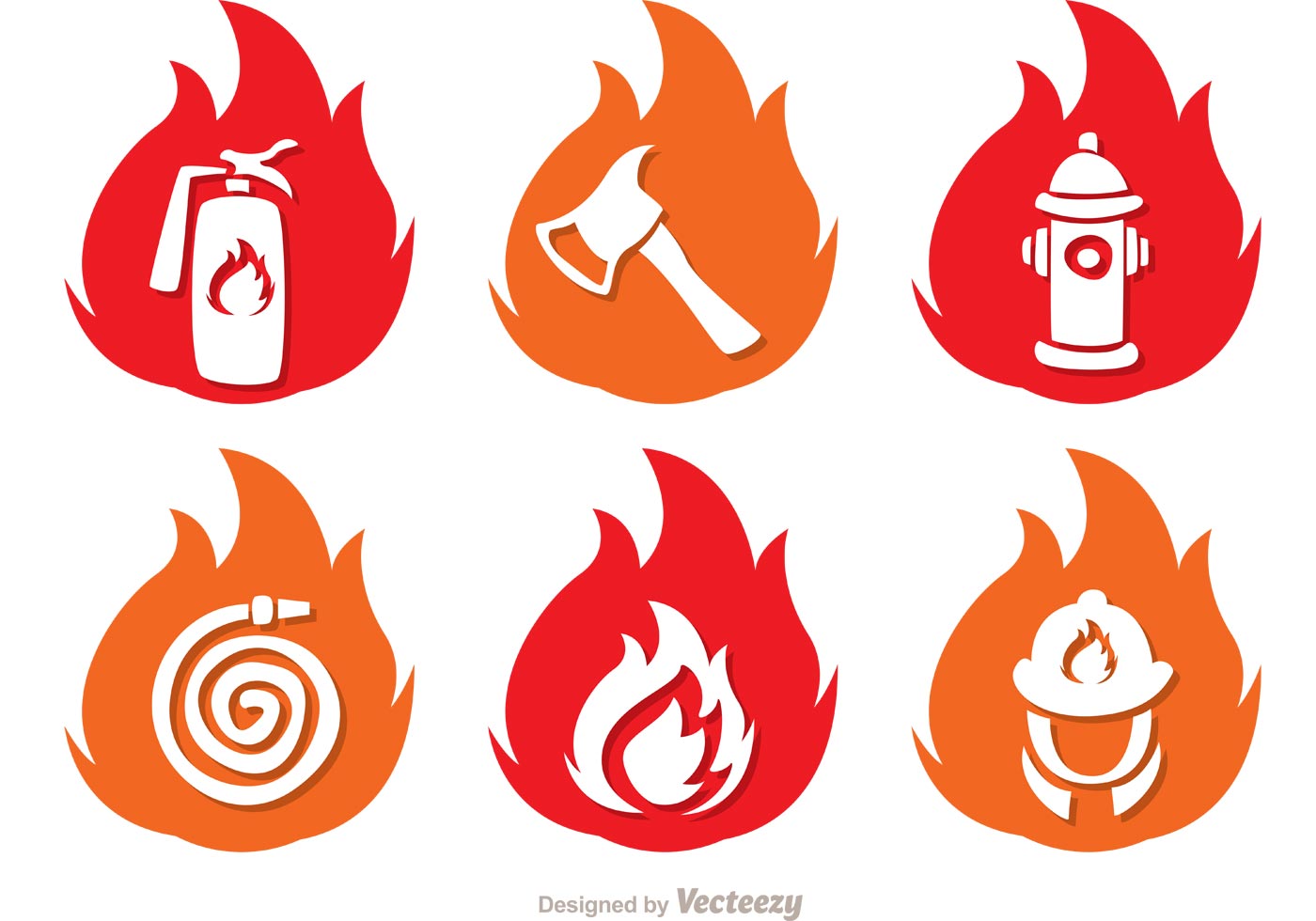 Flame icon, vector - Fox Graphics