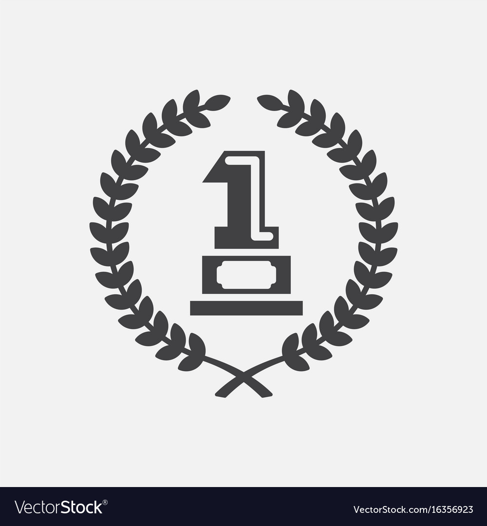 Medal for first place icon circle Royalty Free Vector Image
