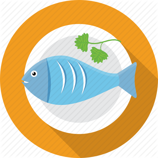 Fish Meals Icons - Soup, Chowder, Goulash, Fried Fish Stock 