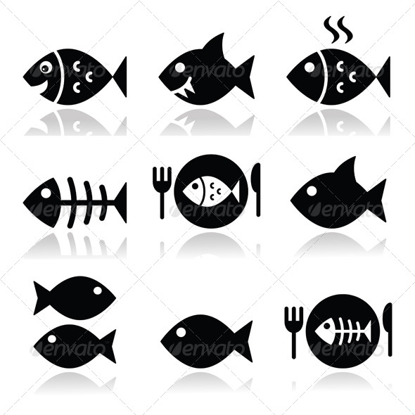 Free Fishing Icons Vector - Download Free Vector Art, Stock 