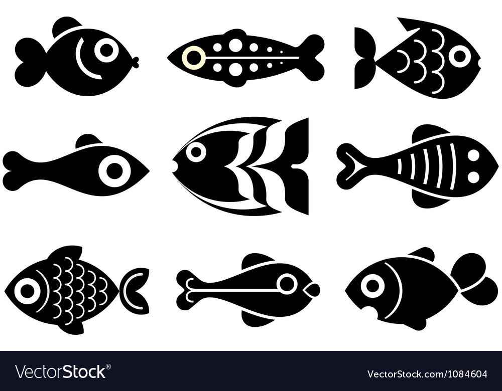 Black fish sketch vector Icons | Free Download