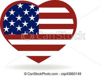 USA flag cartoon icon on white background | Stock Vector | Colourbox