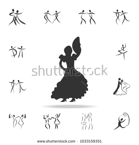 Couple dancing flamenco Icons | Free Download