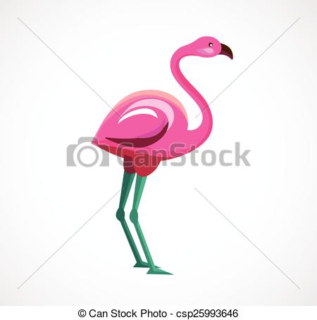 Pink flamingo icon circle Royalty Free Vector Image