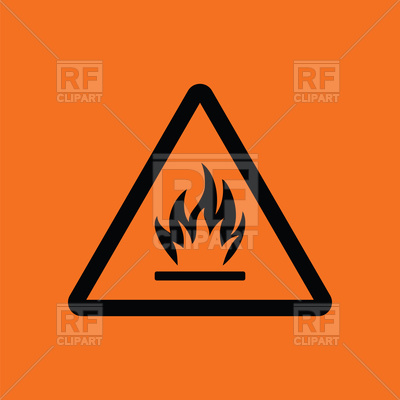 Flammable icon Royalty Free Vector Image - VectorStock