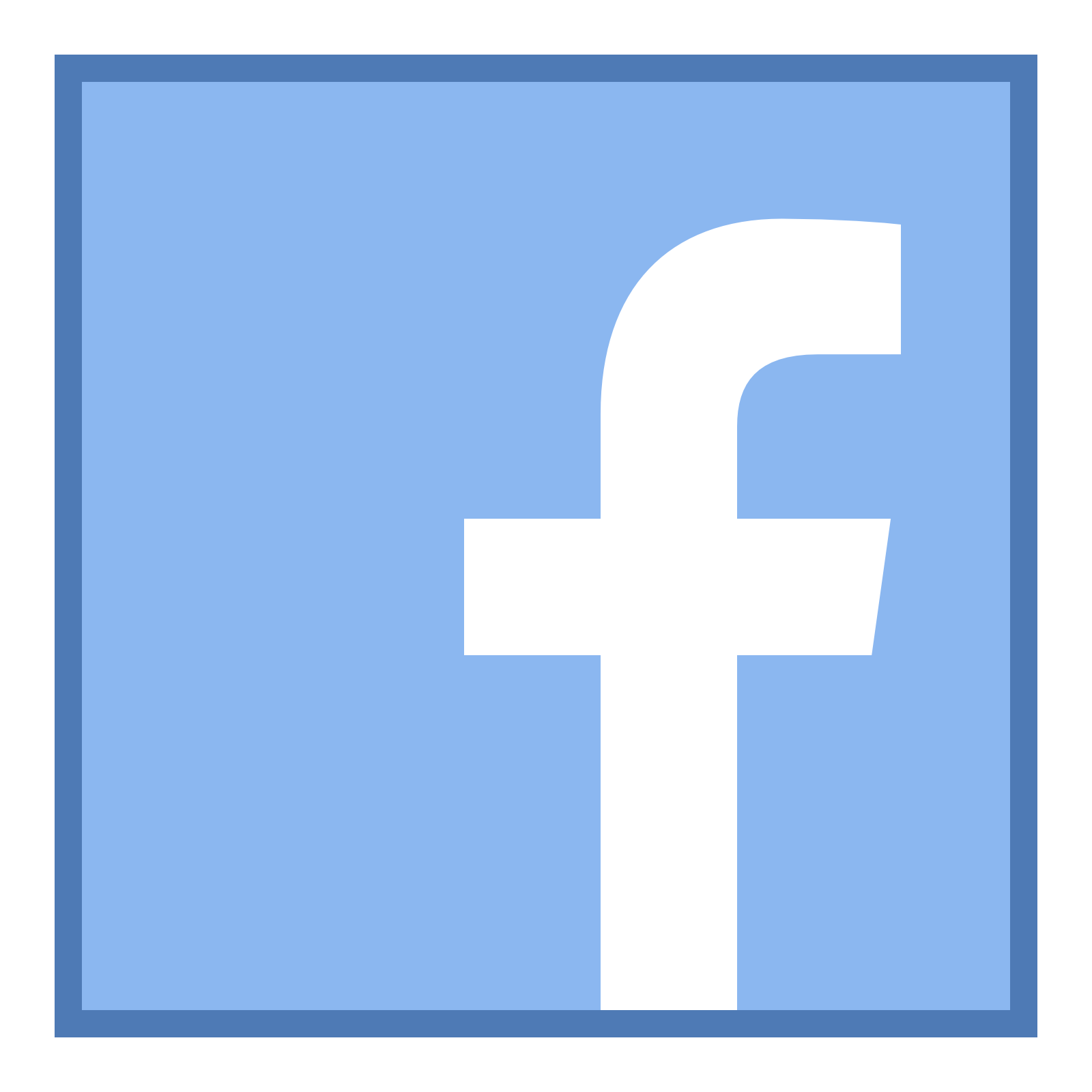 Social media Facebook Flat CornflowerBlue Icon