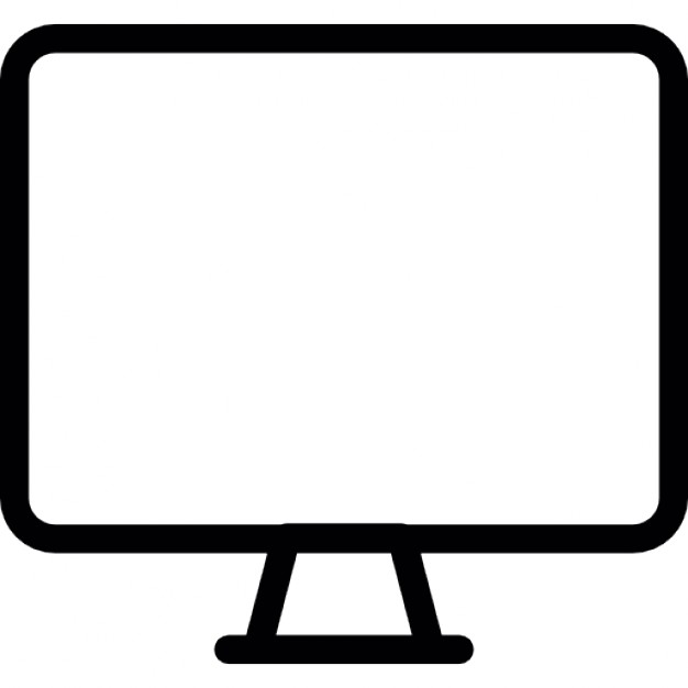 Flat screen tv with pdf download icon on a striped clip art 