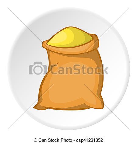 Flour icon black sign on Royalty Free Vector Image
