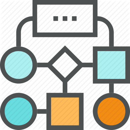 Flow chart flat icon Royalty Free Vector Image