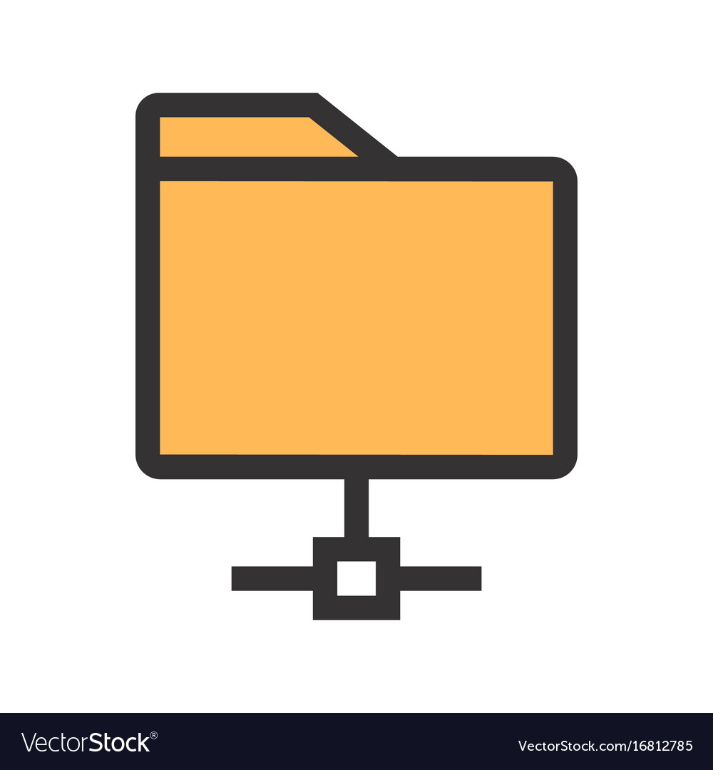 Pixel perfect folder icon Royalty Free Vector Image