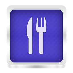 Food App Icon - Boxed Metal Icons 