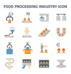 Food processing flat line icons ~ Icons ~ Creative Market