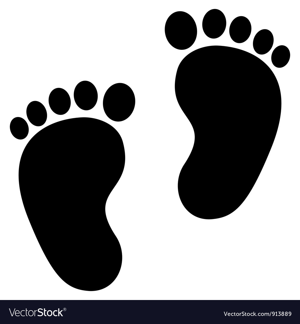 Bare Foot Silhouette Vector Symbol Icon Design. Stock Vector 