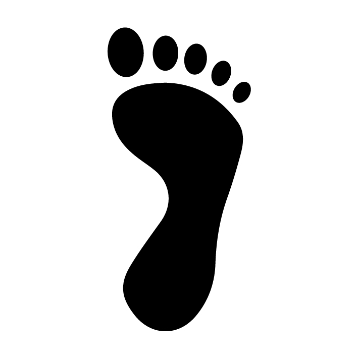 Footprint - vector icon. Foot print vector icon on white vector 